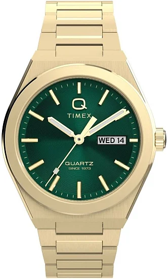 Timex Q Timex Continental Day-Date 39mm Stainless Steel Bracelet TW2Y35100