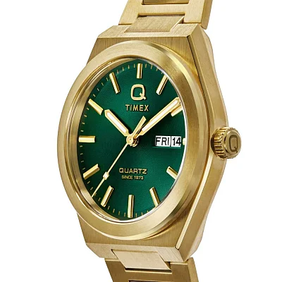 Timex Q Timex Continental Day-Date 39mm Stainless Steel Bracelet TW2Y35100