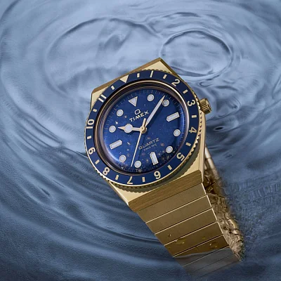 Timex Q Timex Reissue 38mm Blue Dial Expandable Stainless Steel Bracelet TW2V92400