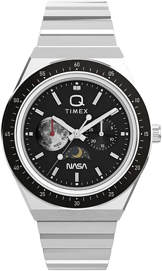 Timex Q Timex x NASA 40mm Stainless Steel Bracelet TW2Y56700