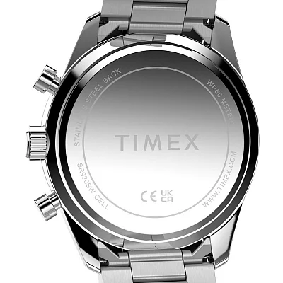 Timex Ridgefield Chronograph 42mm Stainless Steel Bracelet Ice Blue Dial TW2Y62200