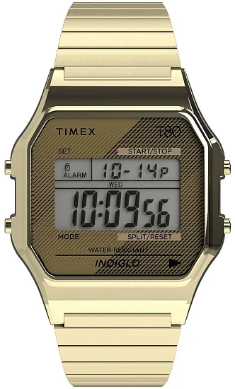Timex T80 34mm Stainless Steel Expansion Band Indiglo TW2R79000