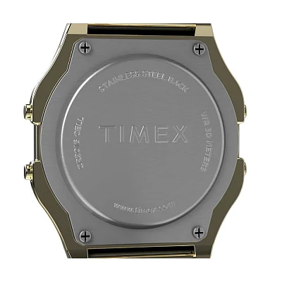 Timex T80 34mm Stainless Steel Gold PVD Bracelet Indiglo TW2R79200