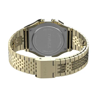 Timex T80 34mm Stainless Steel Gold PVD Bracelet Indiglo TW2R79200