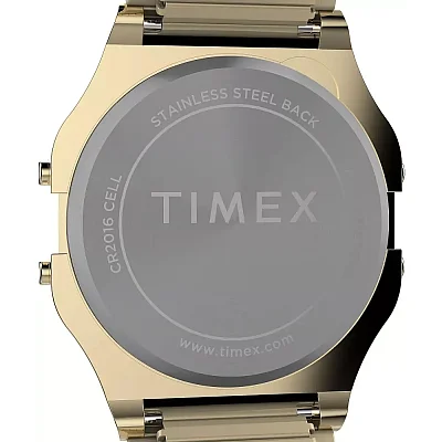 Timex T80 34mm Stainless Steel Gold PVD Bracelet Indiglo TW2W68100