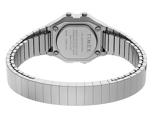 Timex T80 Mini 27mm Stainless Steel Expansion Band Indiglo TW2U94200