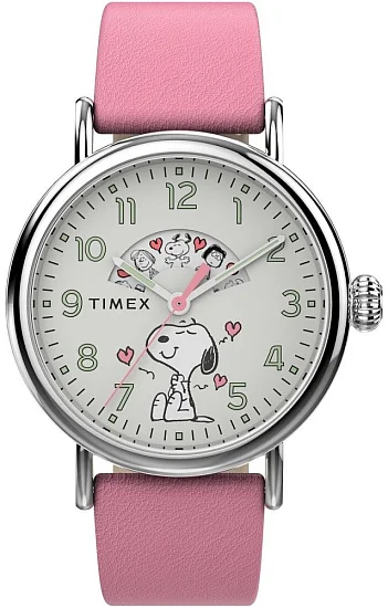 Timex Standard x Peanuts Snoopy Valentine's 40mm Leather Strap TW2W88900
