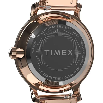 Timex Transcend 31mm Stainless Steel Rose Gold PVD Mesh TW2W46100