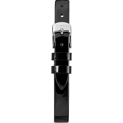 Timex Trend Milano Silver-tone Case Black Dial Leather Strap TW2R94500