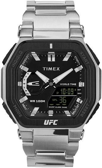 Timex UFC Colossus 45mm Stainless Steel Bracelet Indiglo TW2V84600