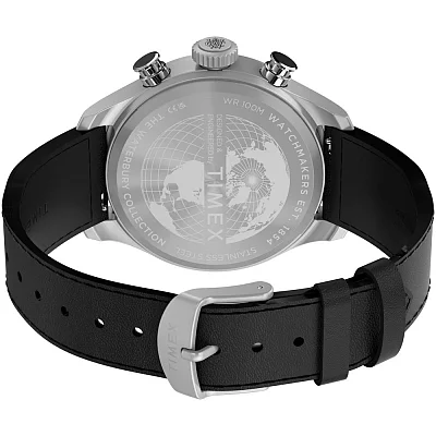 Timex Waterbury Ace Fly-Back Chronograph 43mm Leather Strap TW2Y70000