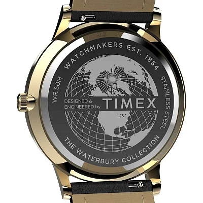 Timex Waterbury Classic 40mm Leather Strap Indiglo TW2W75900