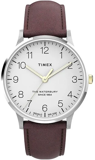 Timex Waterbury Classic 40mm Leather Strap Indiglo TW2V28800