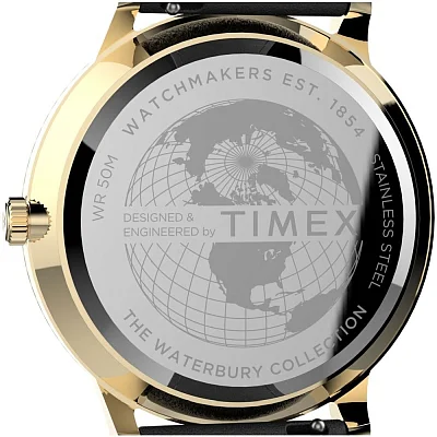 Timex Waterbury Classic 40mm Leather Strap Indiglo TW2U97300