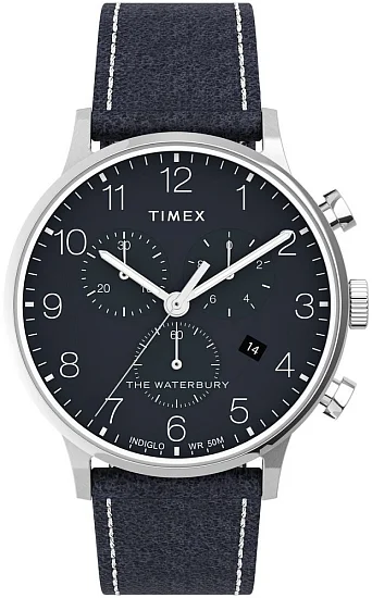 Timex Waterbury Classic Chronograph 40mm Leather Strap TW2T71300