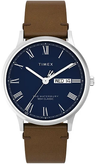 Timex Waterbury Classic Day-Date 40mm Leather Strap TW2W14900