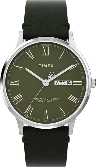 Timex Waterbury Classic Day-Date 40mm Leather Strap TW2W50500