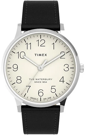 Timex Waterbury Classic Indiglo 40mm Leather Strap TW2V30900