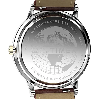 Timex Waterbury Classic Moonphase 40mm Leather Strap TW2W75600