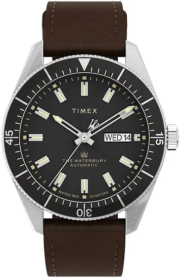 Timex Waterbury Dive Automatic Day-Date 40mm Leather Strap TW2V24800
