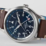 Timex TW2W97300 Orologio Uomo X Pan Am GMT - Cassa Acciaio Riciclato 39mm - Cinturino Pelle Marrone - 10 ATM - Garanzia 2 Anni - 5
