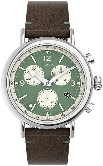 Timex Waterbury Standard Chronograph 41mm Eco-Friendly Leather Strap TW2V71000