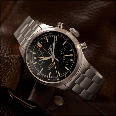 Timex Waterbury Ace Fly-Back Chronograph 43mm Steel Bracelet TW2Y70200