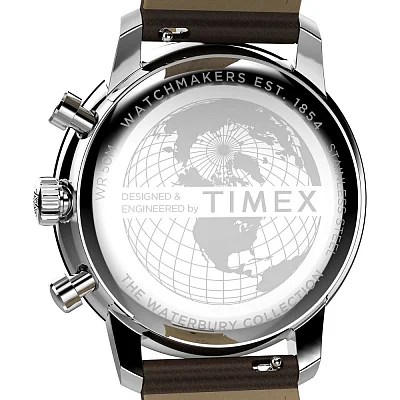 Timex Waterbury Traditional Chronograph 41mm Leather Strap TW2Y23500