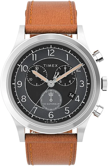 Timex Waterbury Traditional Chronograph 42mm Leather Strap TW2V73900