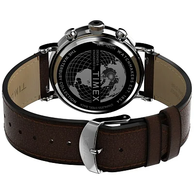Timex Waterbury Traditional Chronograph 43mm Leather Strap TW2W47300