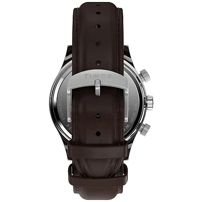 Timex Waterbury Traditional Flyback Chronograph 43mm Leather Strap TW2W47900