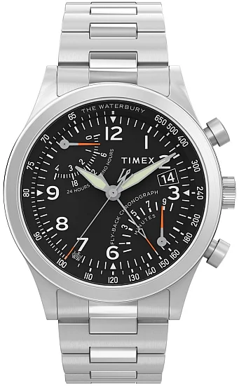 Timex Waterbury Traditional Flyback Chronograph 43mm Stainless Steel Bracelet TW2W47800