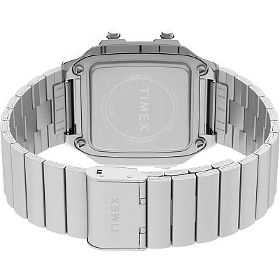 Timex World Time Digital 40mm Steel Bracelet Indiglo TW5M68900