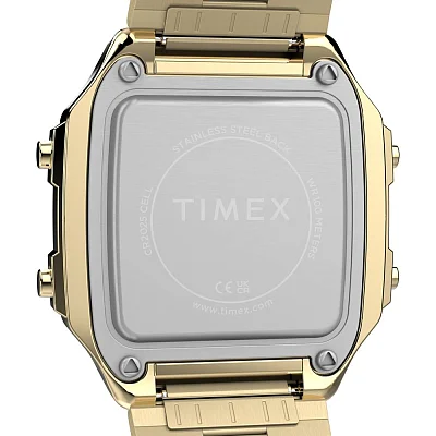 Timex World Time Digital 40mm Steel Bracelet Indiglo TW5M69000
