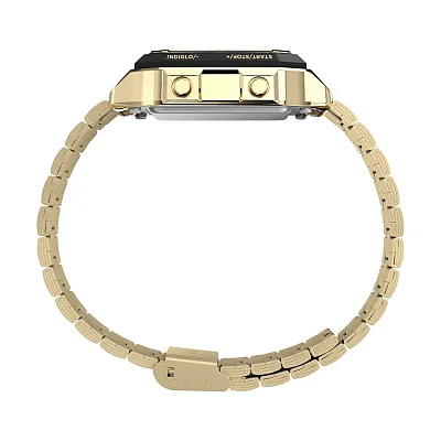 Timex World Time Digital 40mm Steel Bracelet Indiglo TW5M69000