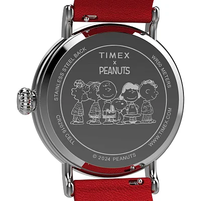 Timex x Peanuts Standard Snoopy Santa 40mm Leather Strap TW2W44400