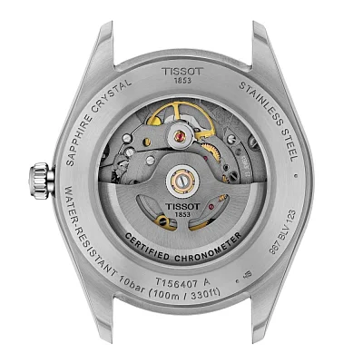 Tissot Ballade Powermatic 80 COSC Chronometer 39mm Silver Dial Yellow Gold PVD T156.408.22.033.00