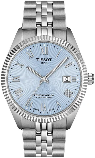 Tissot Ballade Powermatic 80 COSC Chronometer 39mm Ice Blue Dial T1564081135300