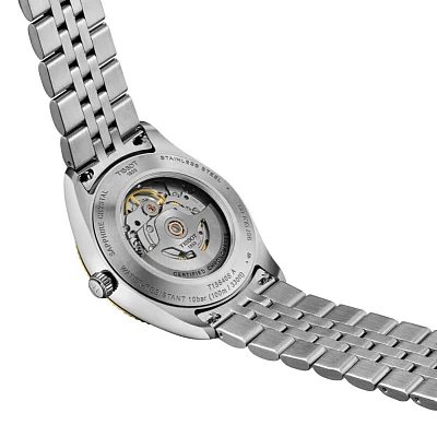 Tissot Ballade Powermatic 80 COSC Chronometer 39mm Silver Dial Yellow Gold PVD T156.408.22.033.00