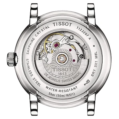 Tissot Carson Lady Automatic Black Strap White Dial T122.207.16.033.00
