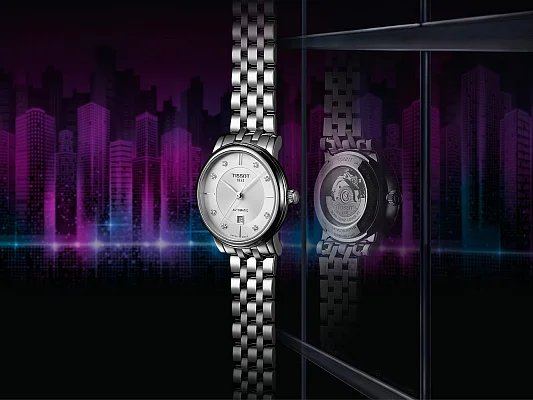 Tissot Carson Lady Automatic Steel Bracelet White Dial Diamonds T122.207.11.036.00