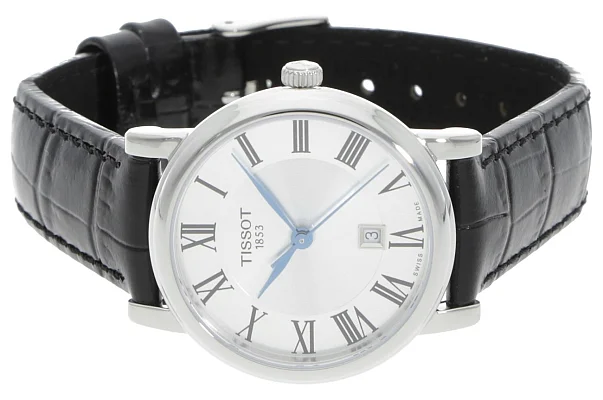 Tissot Carson Lady Quartz Black Strap Silver Dial T122.210.16.033.00