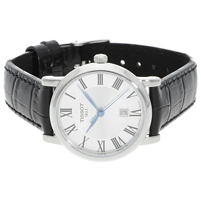Tissot Carson Lady Quartz Black Strap Silver Dial T122.210.16.033.00