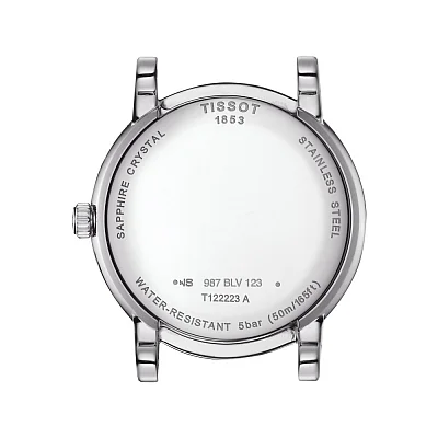 Tissot Carson Lady Quartz Moonphase Steel Bracelet Silver Dial T122.223.11.033.00