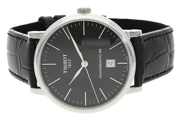 Tissot Carson Powermatic 80 Automatic Black Strap Black Dial T122.407.16.051.00