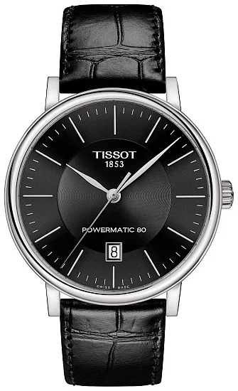Tissot Carson Powermatic 80 Automatic Black Strap Black Dial T1224071605100