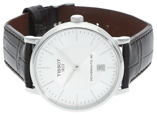 Tissot Carson Powermatic 80 Automatic Brown Strap White Dial T122.407.16.031.00