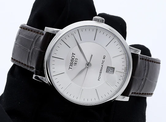 Tissot Carson Powermatic 80 Automatic Brown Strap White Dial T122.407.16.031.00