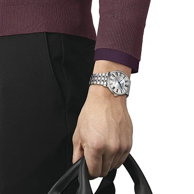 Tissot Carson Powermatic 80 Automatic Steel Bracelet White Dial T122.407.11.033.00