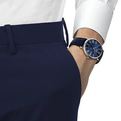 Tissot Carson Quartz Moonphase Dark Blue Strap Dark Blue Dial T122.423.16.043.00